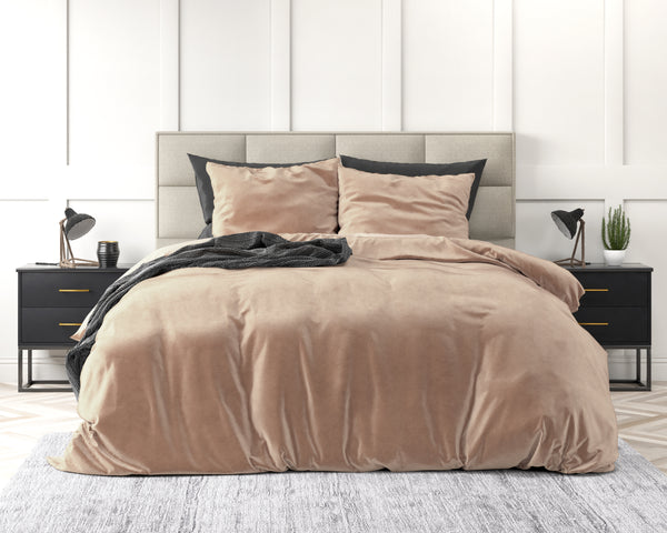 Velvet Uni Duvet Cover Nude
