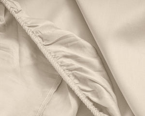 Topper Satin Fitted Sheet Sand