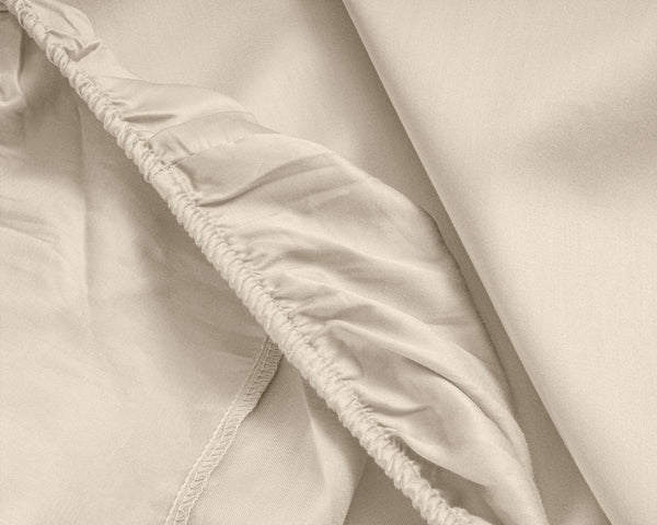 Topper Satin Fitted Sheet Sand