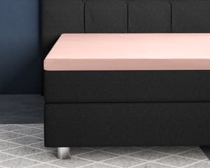 Topper Satin Spannbettlaken Rosa