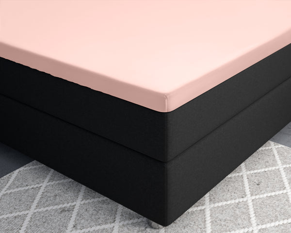 Topper Satin Spannbettlaken Rosa