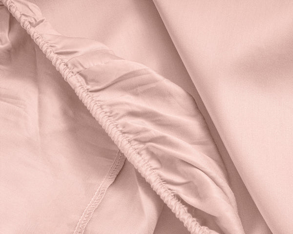 Topper Satin Spannbettlaken Rosa