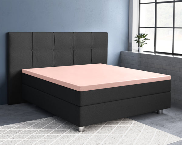 Topper Satin Spannbettlaken Rosa