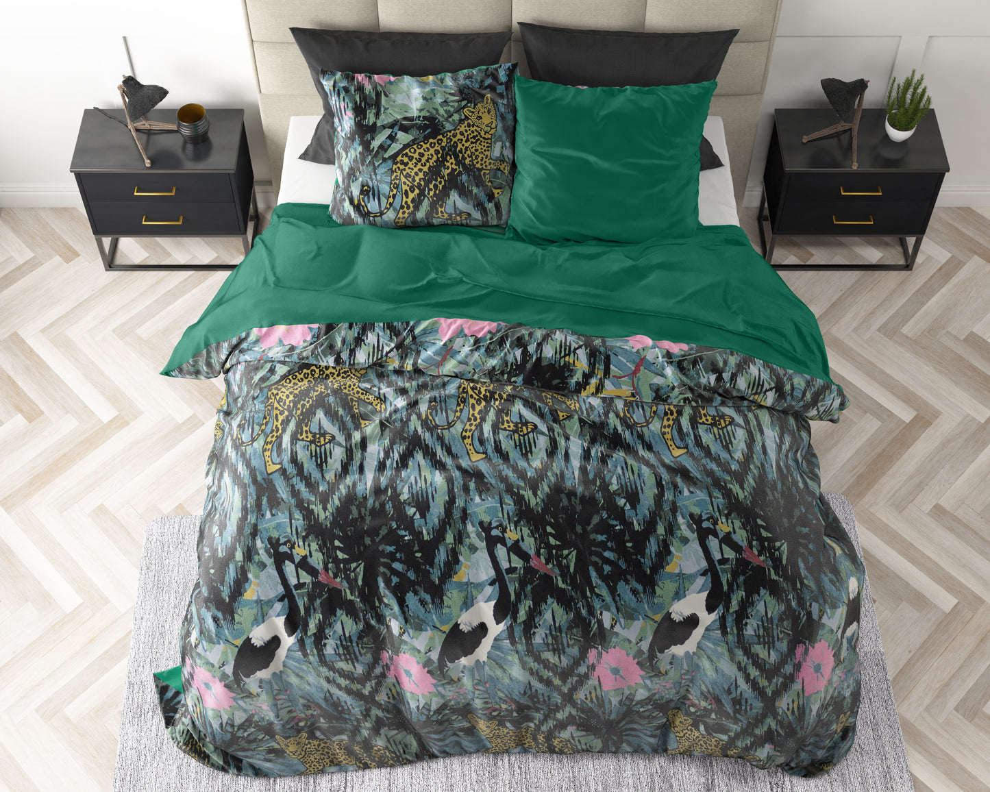 Velvet Botanical forest Groen