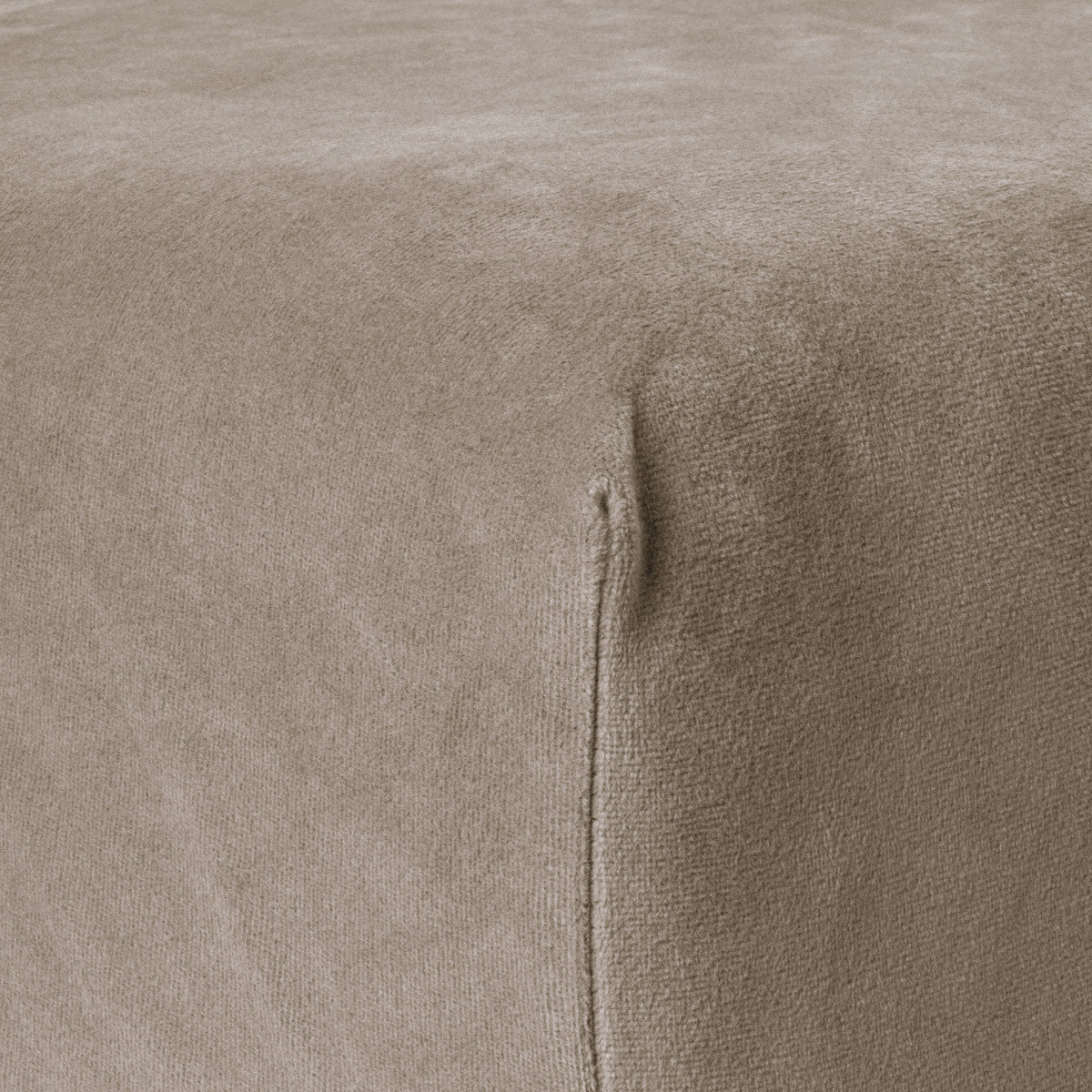 Velvet hoeslaken Taupe/Grijs