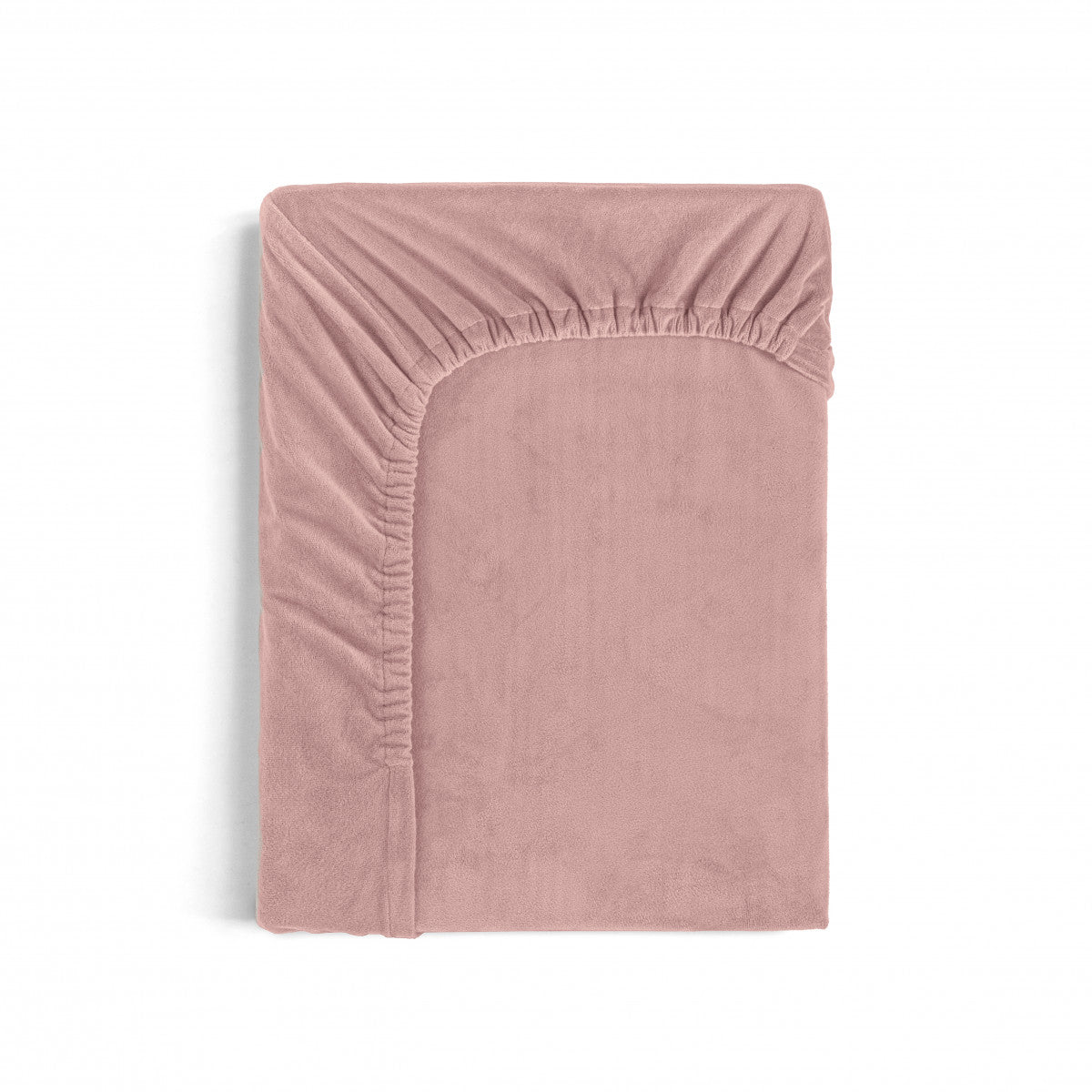 Velvet hoeslaken Oud Roze