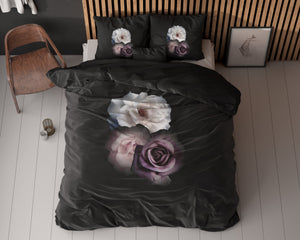 Deep Flowers Zwart