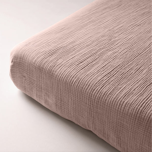 Mousseline Hoeslaken Blush Roze
