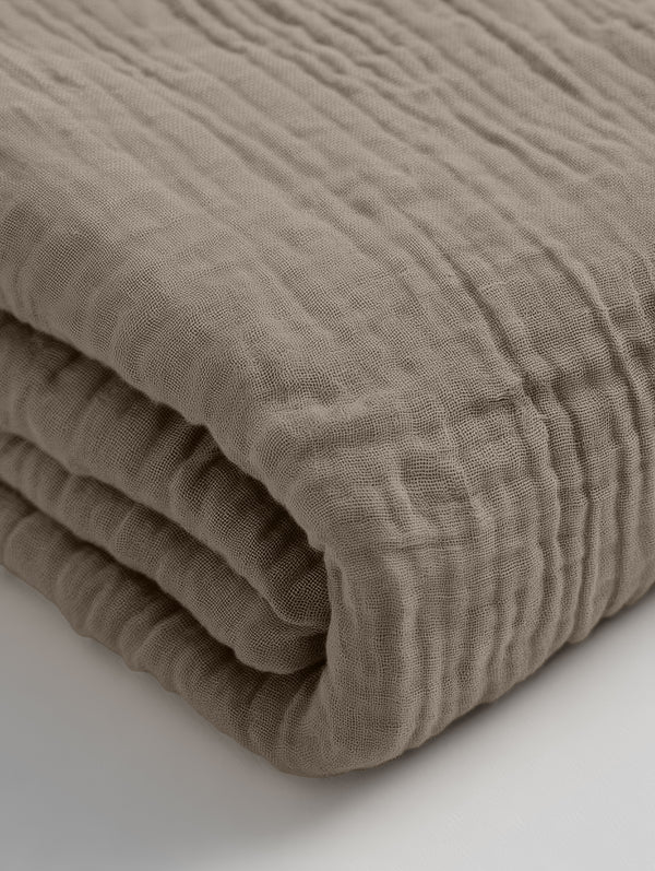 Mousseline Hoeslaken Taupe