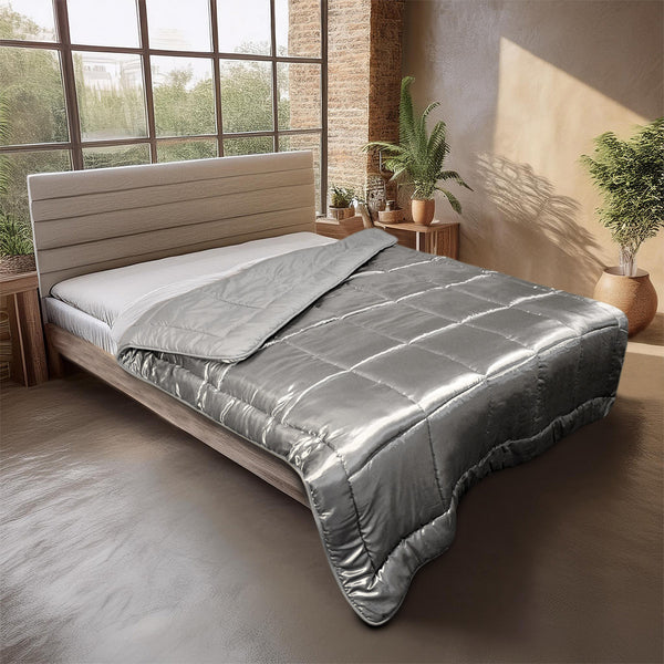Lileo EasyBed™ Satijn – Zilvergrijs