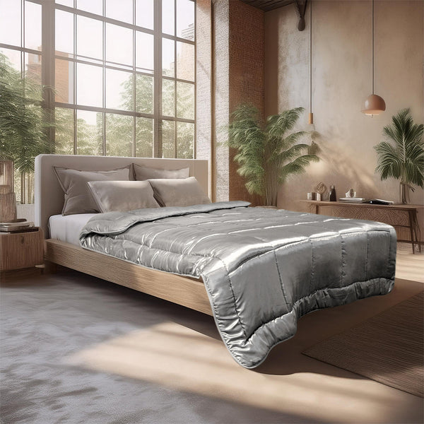 Lileo EasyBed™ Satijn – Zilvergrijs
