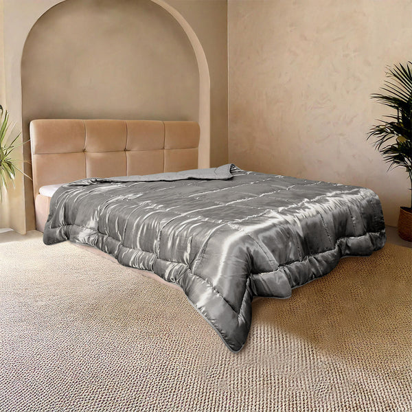 Lileo EasyBed™ Satijn – Zilvergrijs