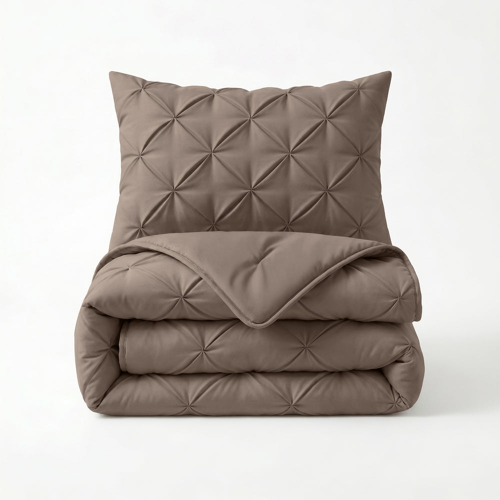 Dekbed Zonder Overtrek - Lazy Dekbed Pintuck Taupe