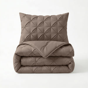 Bettdecke ohne Bettbezug – Lazy Bettdecke Pintuck Taupe