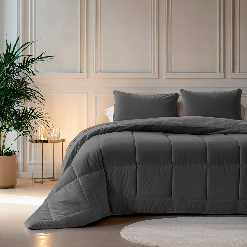 Lileo Lazy Velvet Dekbed Antraciet