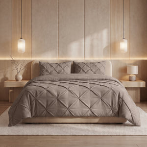 Bettdecke ohne Bettbezug – Lazy Bettdecke Pintuck Taupe
