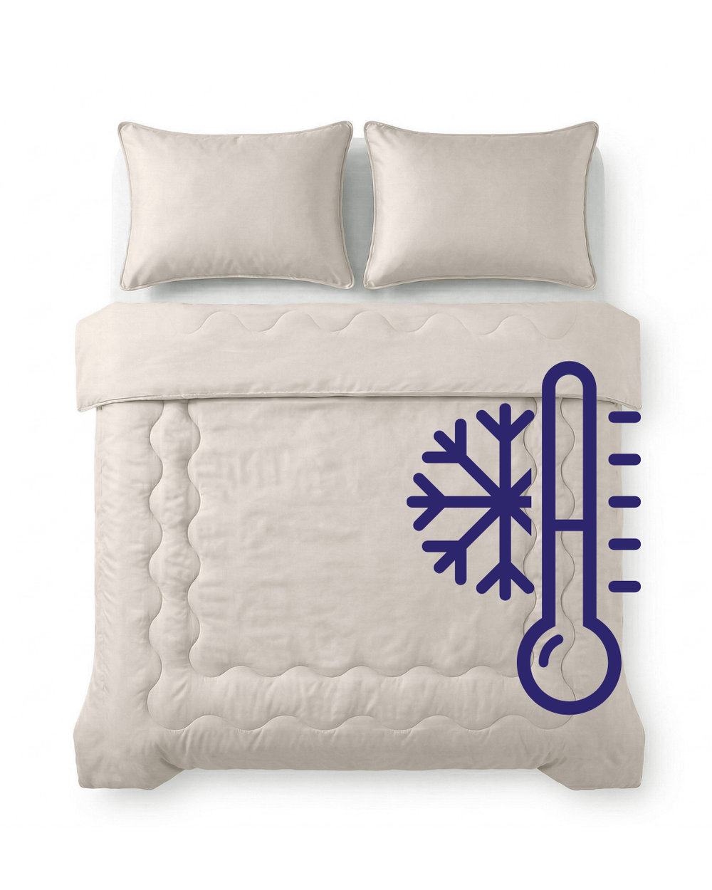 Verkoelende Blue Cell Lazy Dekbed Met Slopen Taupe