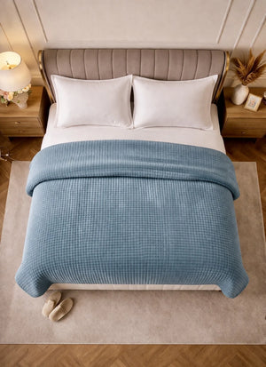 Dekbed Zonder Overtrek - Sherpa Flanel Easy Dekbed - Petrol