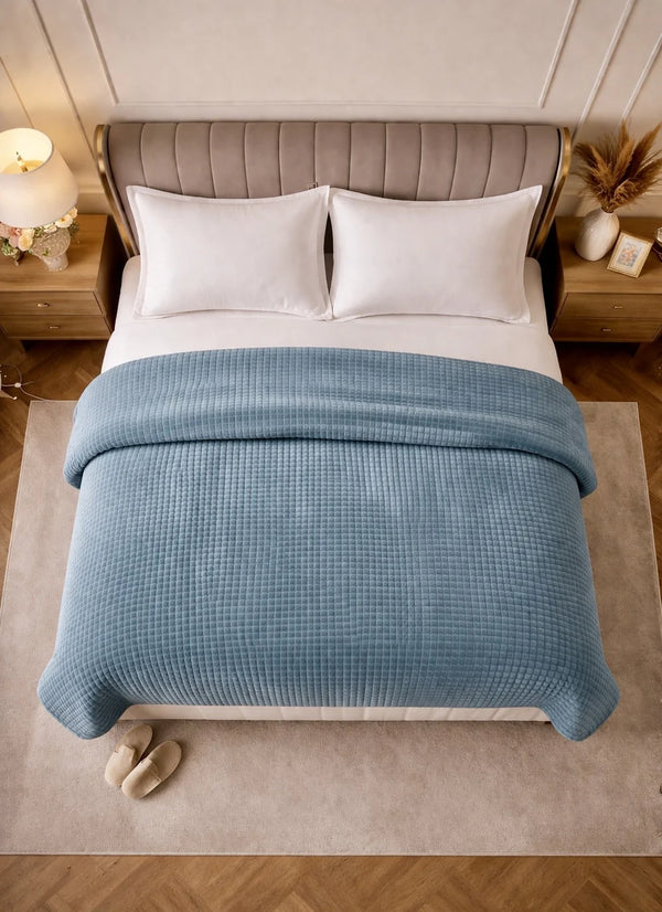 Dekbed Zonder Overtrek - Sherpa Flanel Easy Dekbed - Petrol