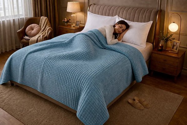 Dekbed Zonder Overtrek - Sherpa Flanel Easy Dekbed - Petrol