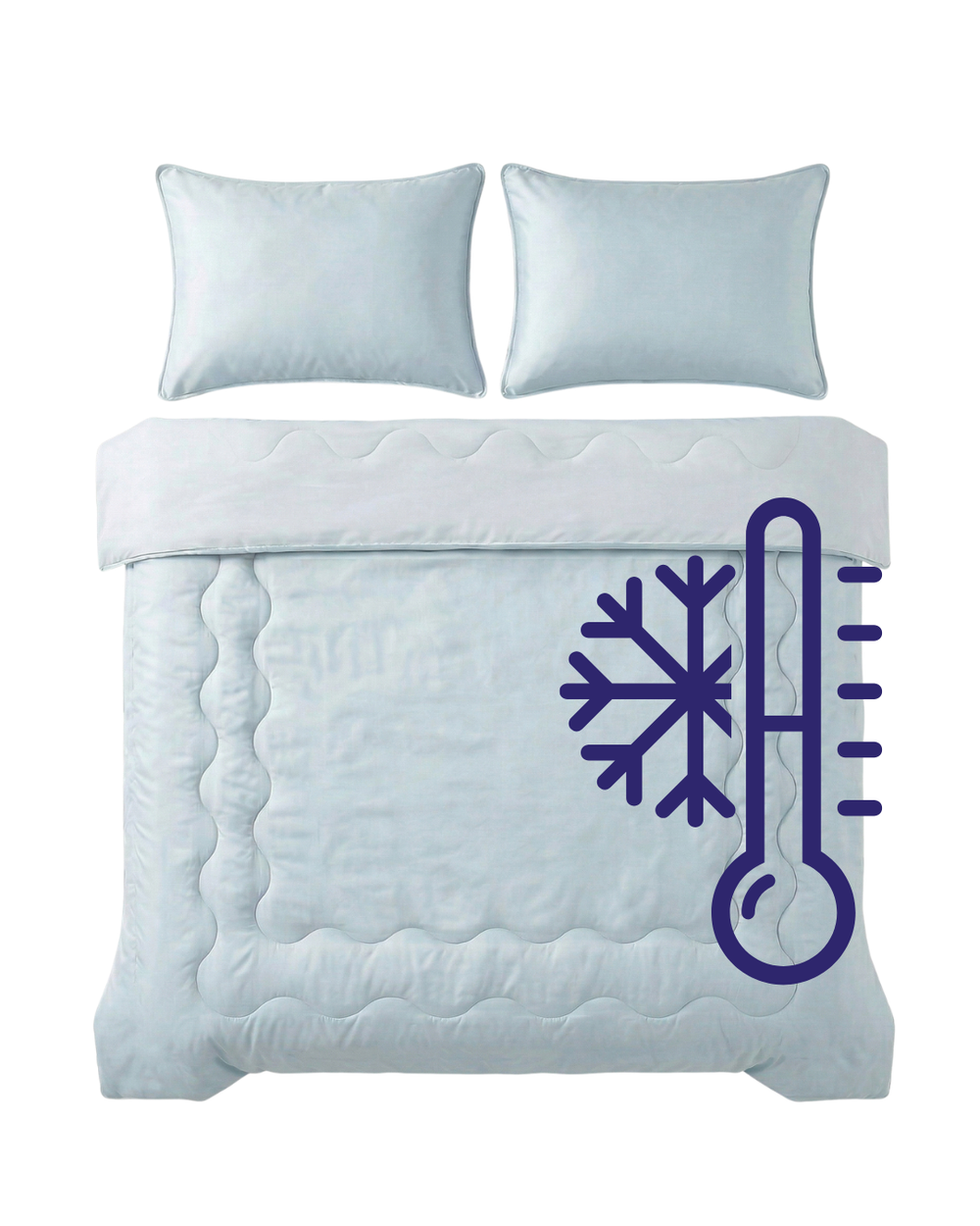 Verkoelende Blue Cell Lazy Dekbed Met Slopen Blauw