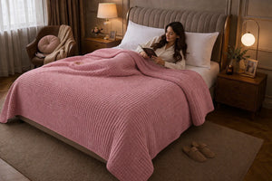 Dekbed Zonder Overtrek - Sherpa Flanel Easy Dekbed - Dark Pink