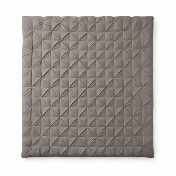Bettdecke ohne Bettbezug – Lazy Bettdecke Pintuck Taupe/Grau