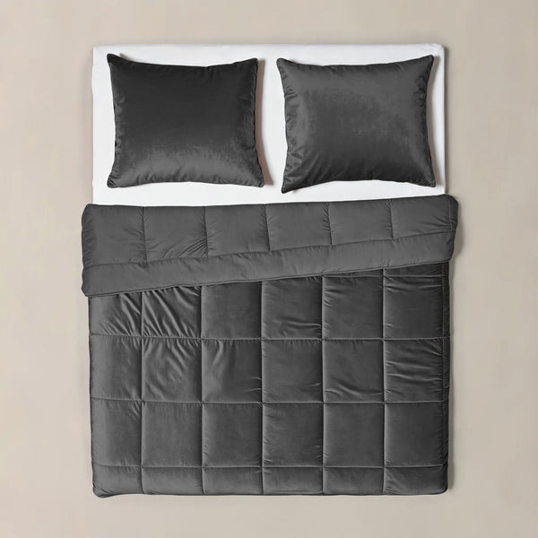 Lileo Lazy Velvet Dekbed Antraciet
