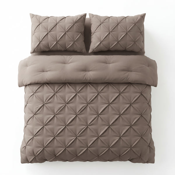 Bettdecke ohne Bettbezug – Lazy Bettdecke Pintuck Taupe