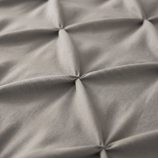 Bettdecke ohne Bettbezug – Lazy Bettdecke Pintuck Taupe/Grau