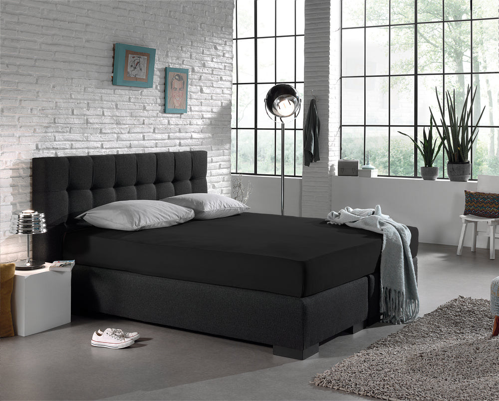 Dubbel Jersey 220 gr. Hoeslaken Zwart