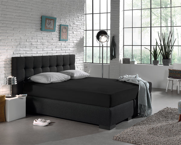 Dubbel Jersey 220 gr. Hoeslaken Zwart
