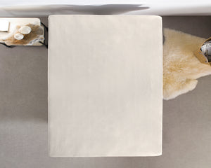 Enkel Jersey 135 gr. Hoeslaken Creme
