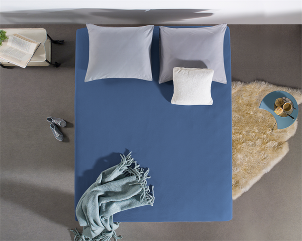 Double Jersey 220 gr. Fitted Sheet Blue