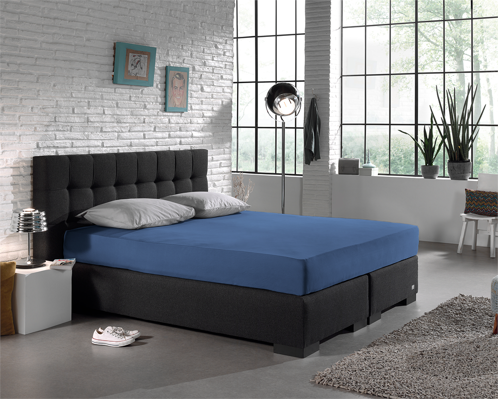 Single Jersey 135 gr. Fitted Sheet Blue