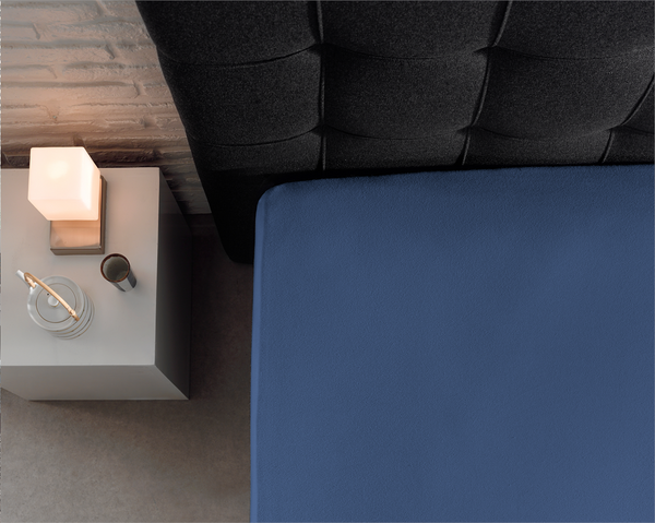 Double Jersey 220 gr. Fitted Sheet Blue