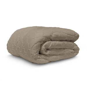 Dekbed Zonder Overtrek - Lileo EasyDekbed™ Tufted Waves – Taupe