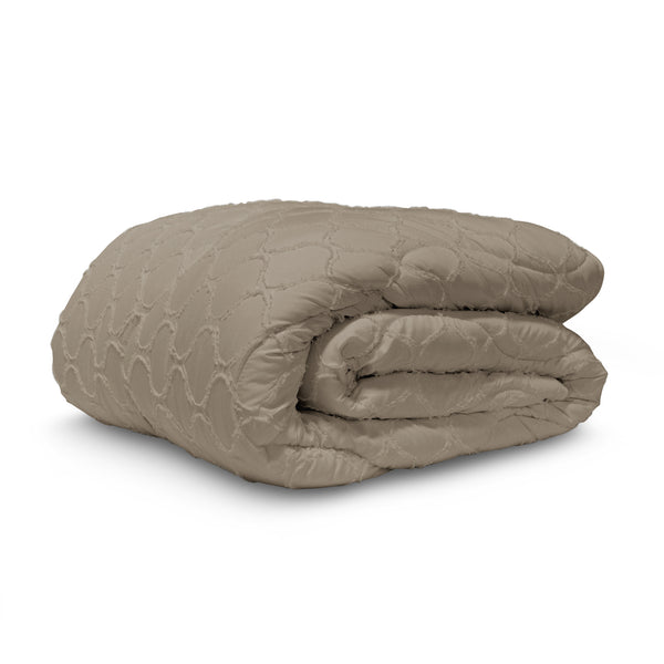 Dekbed Zonder Overtrek - Lileo EasyDekbed™ Tufted Waves – Taupe