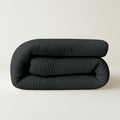 Bettdecke ohne Bezug – Lileo EasyBed™ Musselin – Dunkelgrau