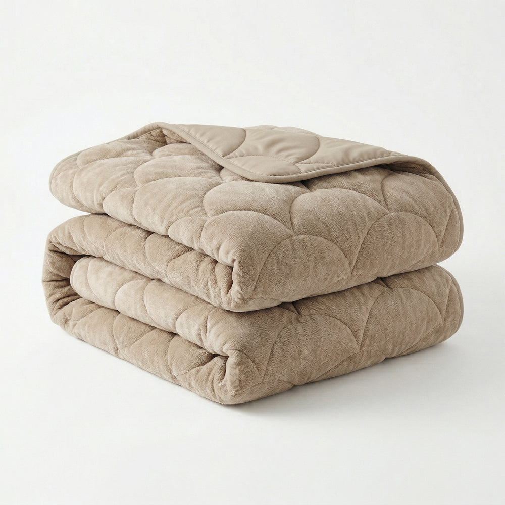 Dekbed Zonder Overtrek - Chenille Velvet Emboss - Taupe