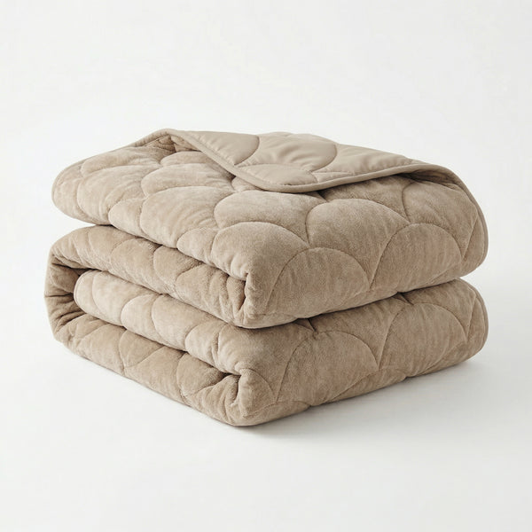 Dekbed Zonder Overtrek - Chenille Velvet Emboss - Taupe