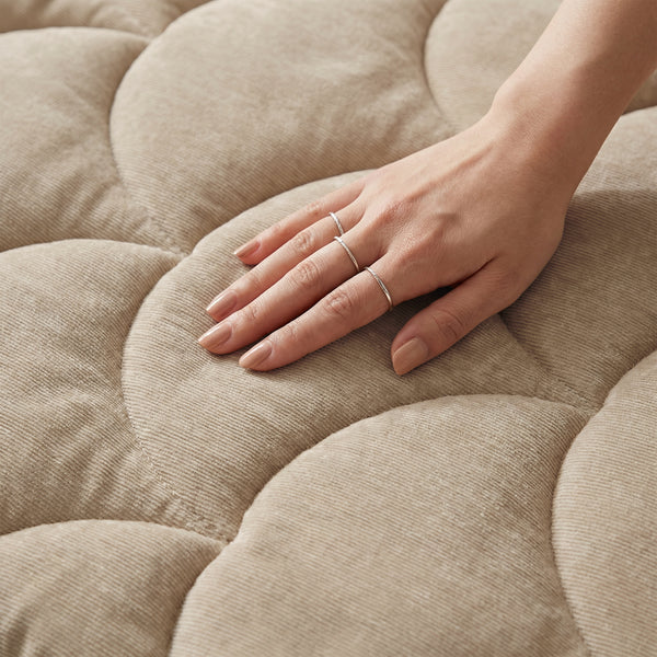 Dekbed Zonder Overtrek - Chenille Velvet Emboss - Taupe