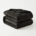 Dekbed Zonder Overtrek - Chenille Velvet Emboss - Zwart