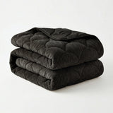 Dekbed Zonder Overtrek - Chenille Velvet Emboss - Zwart