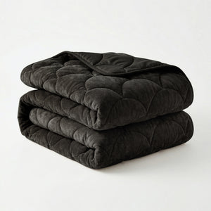 Dekbed Zonder Overtrek - Chenille Velvet Emboss - Zwart