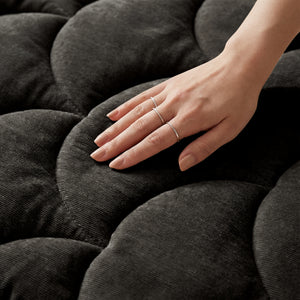 Dekbed Zonder Overtrek - Chenille Velvet Emboss - Zwart