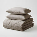 Bettdecke ohne Bettbezug – Baumwolle Percale Taupe