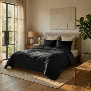 Dekbed Zonder Overtrek - Katoen Percale incl. Kussenslopen - Anthracite
