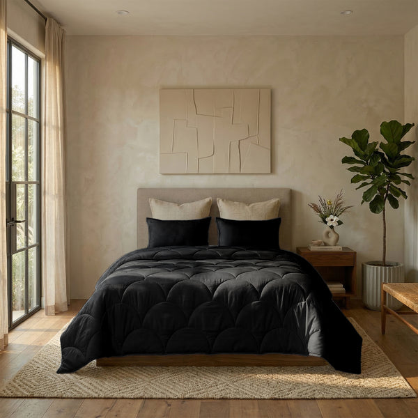 Dekbed Zonder Overtrek - Katoen Percale incl. Kussenslopen - Anthracite