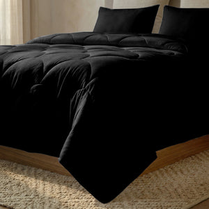 Dekbed Zonder Overtrek - Katoen Percale incl. Kussenslopen - Anthracite